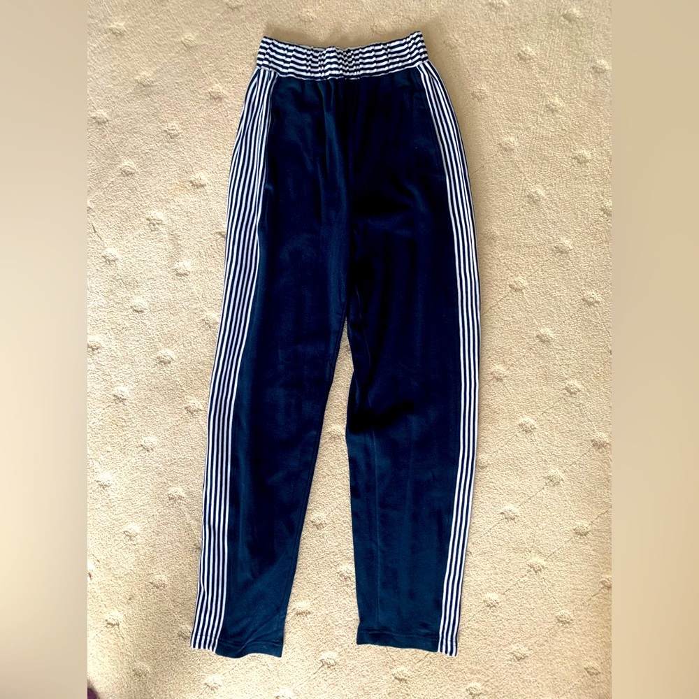 Vintage Striped Navy Sweatpants